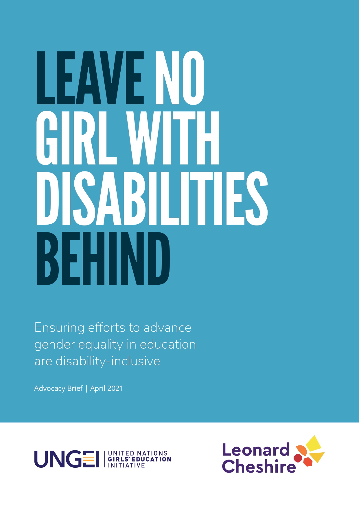 Leave no girl with disabilities behind