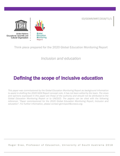 research proposals inclusive education