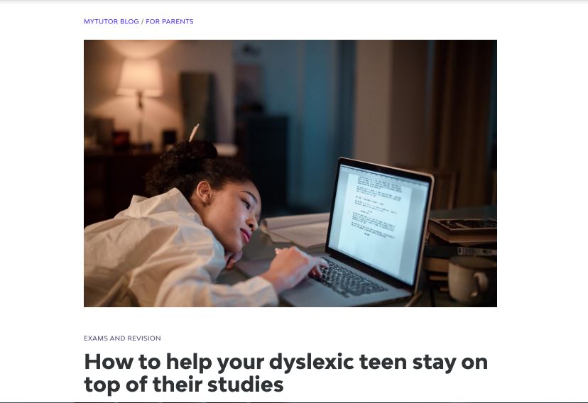 How to Help Your Dyslexic Teen Do Their Best in Exams
